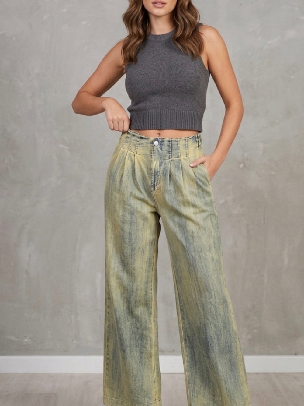 Goodtimeusa Acid Wash Wide Leg Jeans NWT Size S